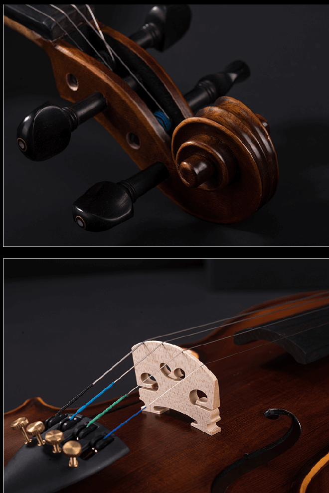 Beautiful Natural Maple Beginner Violin Outfit Q002-7