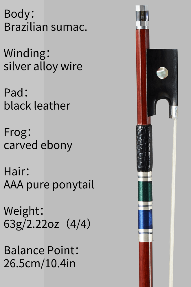 Colorful Winding High End Violin Bow B15