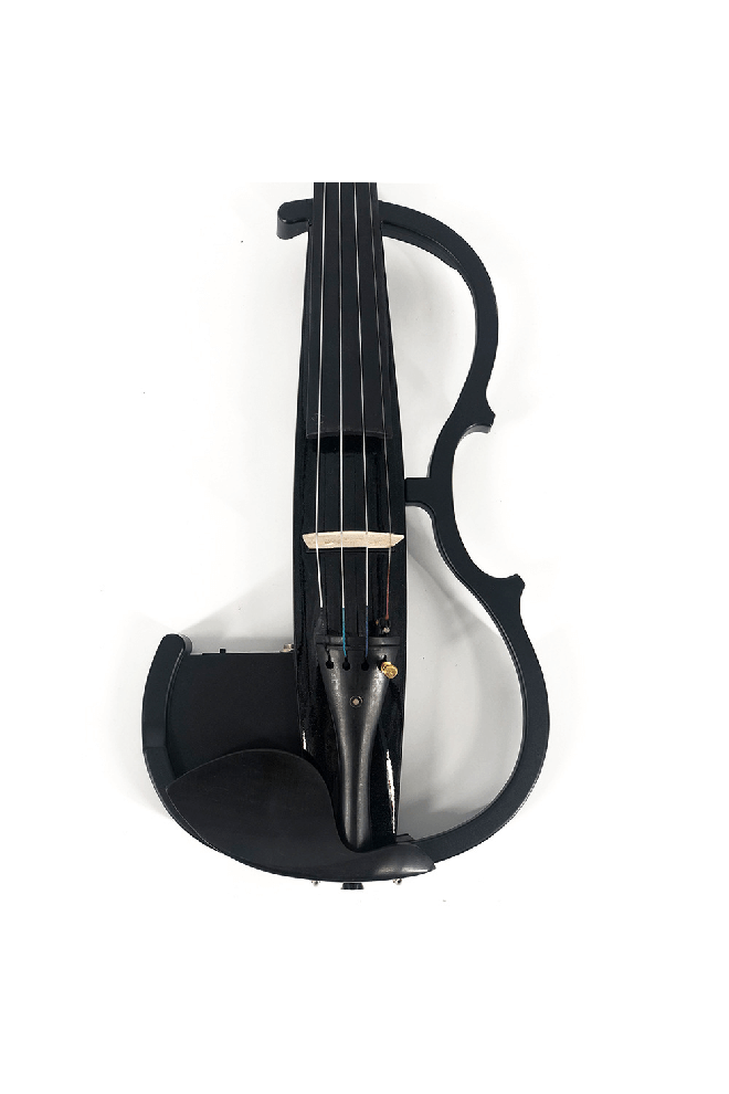 4/4 Black Lacquer Acoustic Electric Violin E1