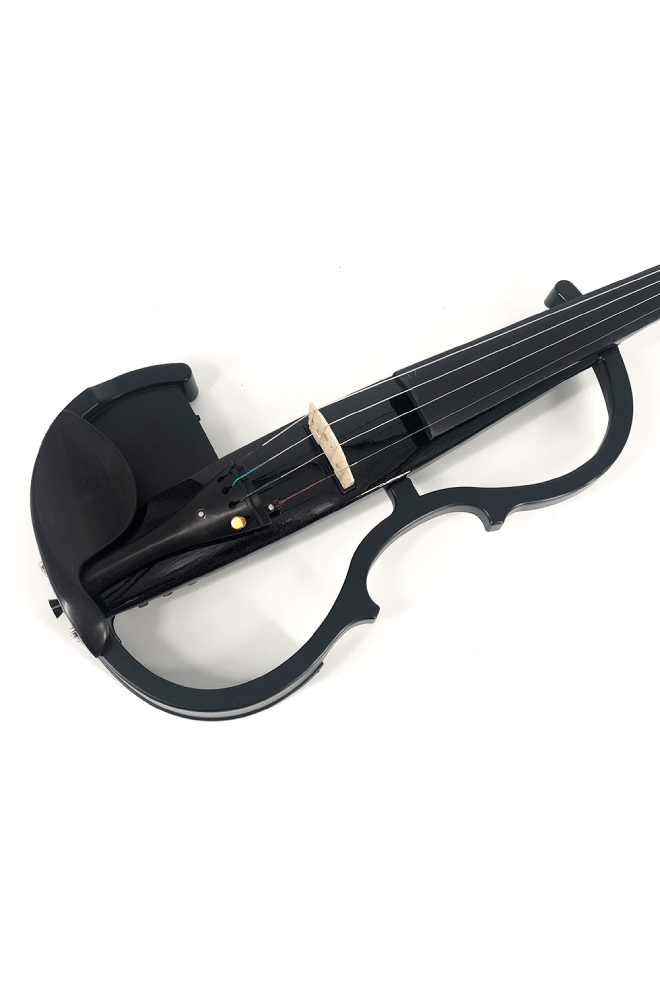 4/4 Black Lacquer Acoustic Electric Violin E1