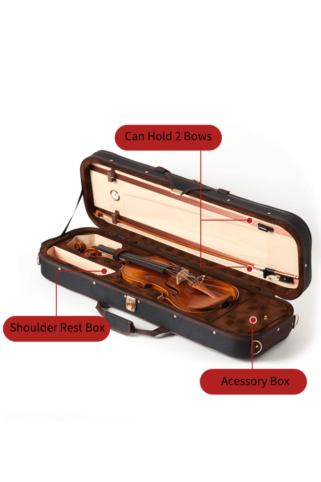 Fiddlover Luxurious Oblong Hygrometer Violin Case CB5