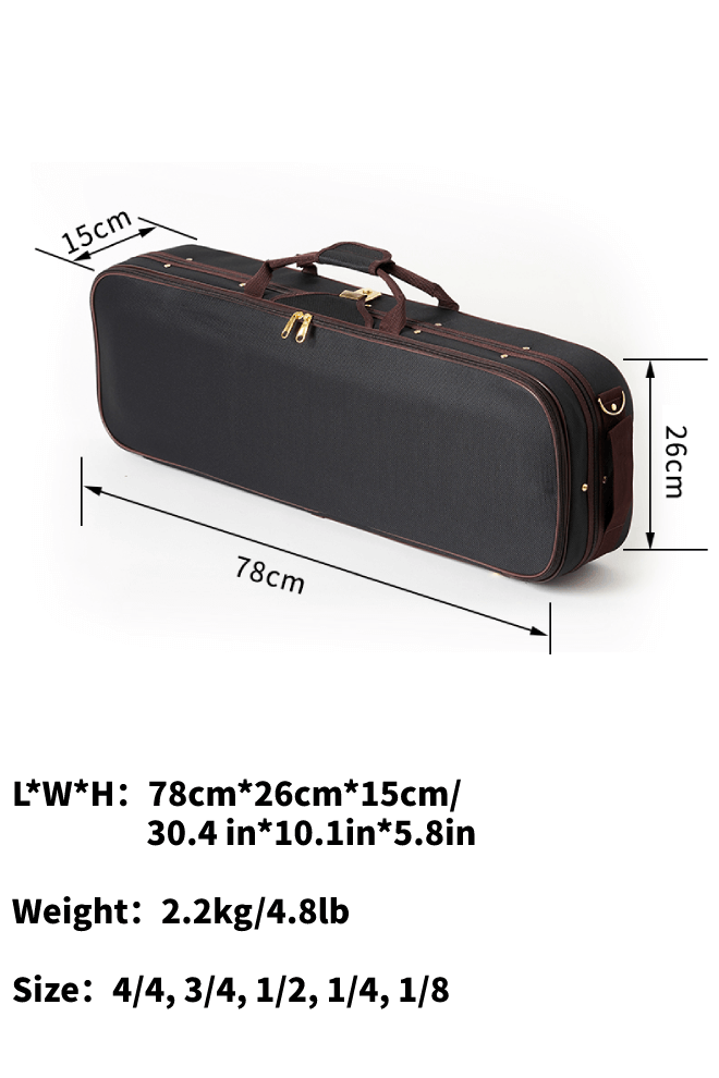 Fiddlover Luxurious Oblong Hygrometer Violin Case CB5